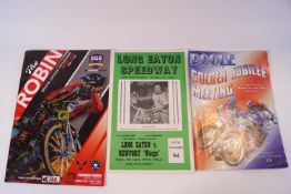 A box of assorted Speedway programmes (dates from 1964 - 2002)