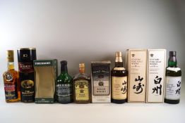 5 bottles of whisky comprising : 1 Tormore Glenlivet 10 year old (750ml, 40% proof,