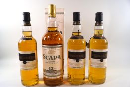 4 bottles of whisky comprising : 1 Inverarity Ancestral 14 year old (700ml,