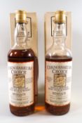 2 bottles comprising Benriach (G & M) whisky, 1969, 40% proof, 750ml,