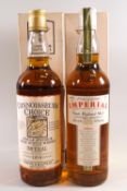 2 bottles comprising Imperial (G & M) whisky, 1970, 40% proof, 750ml, Connoiseurs Choice,