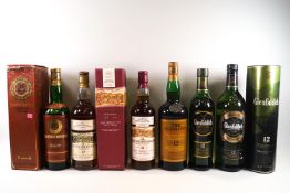 6 bottles of whisky, comprising : 1 Glendronach, 12 year old (750ml, 40% proof,