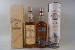 2 bottles of whisky comprising: Tomintoul 17 year old whisky (1969, 750ml, 40% proof, Box No 16928,