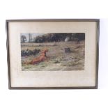 Early 20th century, Gamekeeper and his Dog, coloured print, 36.