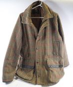 A Beaver tweed shooting coat, olive green/check (size 50,