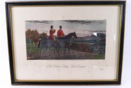 A set of five hunting coloured engravings by C Hunt, after Sheldon-Williams, published by J McQueen,