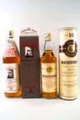 2 bottles of whisky comprising:Auchentoshan 10 year old whisky, 700ml,