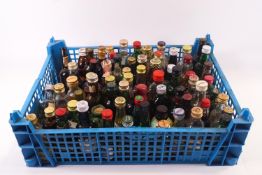 A quantity of miniatures, including whiskey