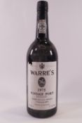 A bottle of Warre's vintage port,