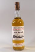 1 bottle Ben Nevis 1977 whisky, 60% proof, cask no 217,