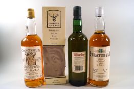 3 bottles of whisky comprising : 1 Strathisla 8 year old (750ml,
