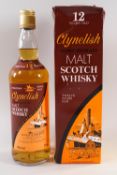 Clynelish 12 year old whisky, 40% proof, 750ml,