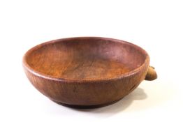 Robert Thompson Mouseman of Kilburn, an oak circular bowl, with Mouseman signature , 22.