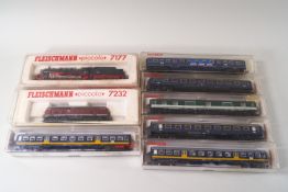 A collection of Fleischmann Piccolo N-gauge model railway,
