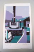 John Stops, RWA, Dunleavy & Steam Crane, Bristol, linocut, limited edition,