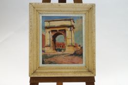In the manner of John Singer Sargent, Colosseum of Rome, oil on canvas board, 39cm x 32.