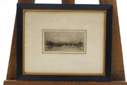 John Laing, Arch Bridge, etching, signed plate,