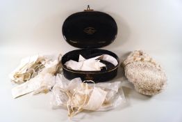A 19th century Ravenscroft barrister's wig with original tin case,