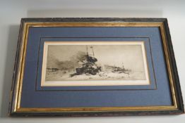 Frank H Mason, HMS Sydney Sinking 'The Emden' off West Keeling, signed lower left,