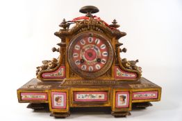 A 19th century French mantel clock,
