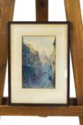 Charles Henry Mackie, Scottish School, Street scene in London?, watercolour,