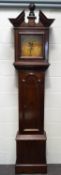 A 19th century mahogany 30 hour long case clock by John Durke, Barnstaple,