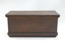 An 19th century painted pine sea chest,