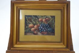 L Kendrick, Still Life of fruit, oil on board, signed lower right,