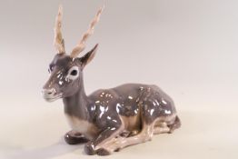 A Bing and Grondahl Royal Copenhagen model of a recumbent antelope, no.