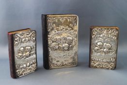 Three silver mounted Edward VII pocket books, compromising a Bible,