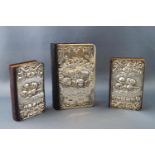 Three silver mounted Edward VII pocket books, compromising a Bible,