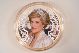 A Windsor Mint Princess Diana medallion, 10cm diameter, Issued 2016,