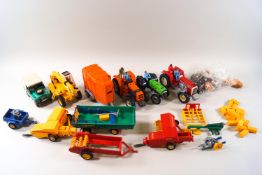 A collection of Britain's plastric farm machinery,