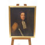 English School, 18th century Portrait of Gentleman in a wig, oil on canvas.