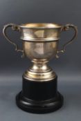 A small silver two handled trophy cup, 8.