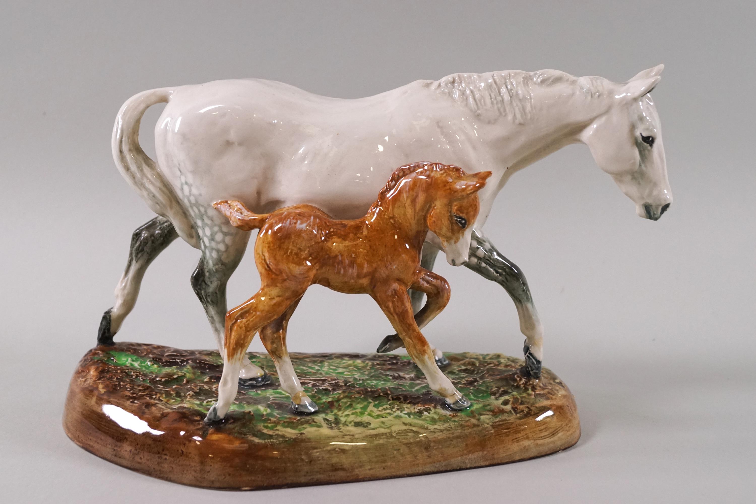 A Royal Doulton porcelain figure "A Gude Grey Mare" designed by W M Chance,