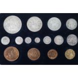 A Royal Mint 1937 specimen set of 15 coins in original case