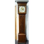 A mahogany long case clock with eight day movement by Adam Cleak of Bridport,