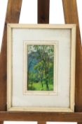 Robert Easton Stuart, Scottish School, wooded landscape, oil on panel, monogrammed RES,