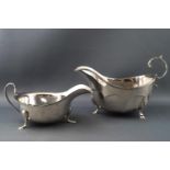 A silver sauce boat by Aitchison Brothers,
