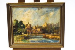 William Francis Longstaff, Arundel Castle, oil on canvas, signed lower left.
