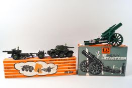 Britains Ltd, 18" Howitzer in original box and a Crescent toys saladin towing vehicle,