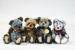 Four Charlie Bears, 'Libby', 33cm, 'Blair', 32cm, 'Laura', 26cm and 'Kieran', 31cm,