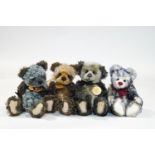 Four Charlie Bears, 'Libby', 33cm, 'Blair', 32cm, 'Laura', 26cm and 'Kieran', 31cm,