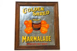 A Golden Shred Marmalade advertising mirror, 34.5cm x 30.