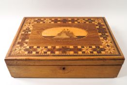 A 19th century Neapolitan ware style work box,
