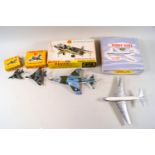A Dinky Hawker Harrier No 722, D H Comet Airliner No 702,