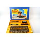 A Hornby Dublo EDG18 tank goods train set with a black 80054 locomotive,