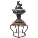 A 19th century Chinese bronze incense burner,