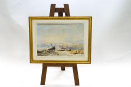 Circle of Copley Fielding, Shipwrecker, watercolour,